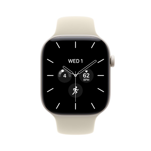 Фото - Смарт-часы Apple Watch Series 12 GPS 42mm Pearl White Ceramic Case with Wildflower Blue Sport Band - S/M