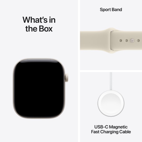 Фото - Смарт-часы Apple Watch Series 12 GPS + eSIM 42mm Pearl White Ceramic Case with Sand Sport Band - M/L