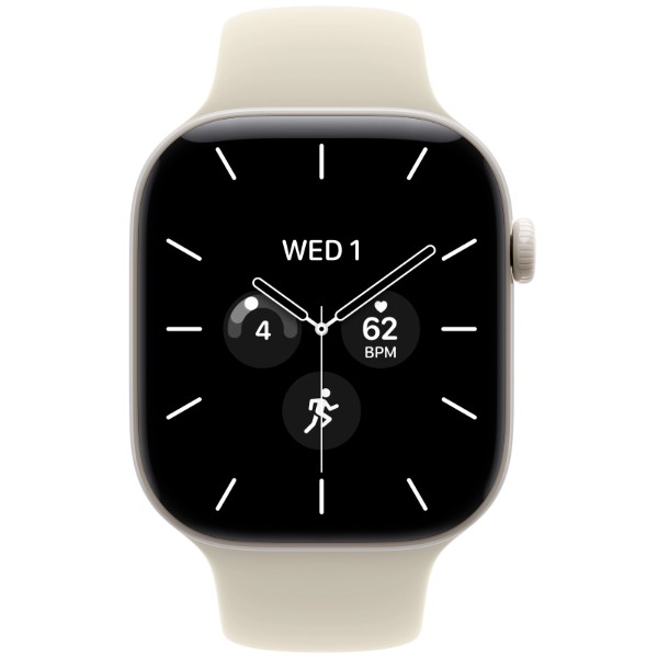 Фото - Смарт-часы Apple Watch Series 12 GPS + eSIM 42mm Pearl White Ceramic Case with Sand Sport Band - M/L
