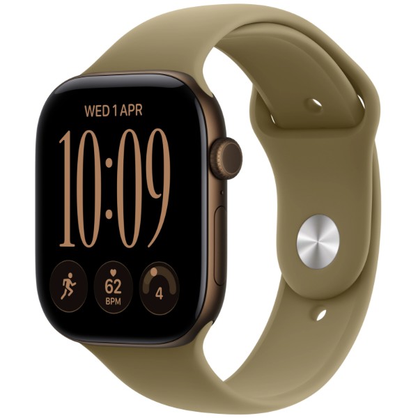 Фото - Смарт-часы Apple Watch Series 12 GPS + eSIM 46mm Dark Bronze Aluminium Case with Olive Sport Band - M/L