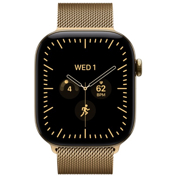 Фото - Смарт-часы Apple Watch Series 12 GPS + eSIM 46mm Radiant Gold Titanium Case with Radiant Gold Milanese Loop - S/M