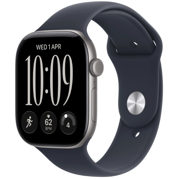 Фото - Смарт-годинник Apple Watch Series 12 GPS 46mm Space Grey Aluminium Case with Navy Blue Sport Band - S/M