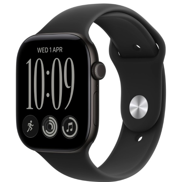Фото - Смарт-годинник Apple Watch Series 12 GPS 42mm Black Aluminium Case with Black Sport Band - S/M