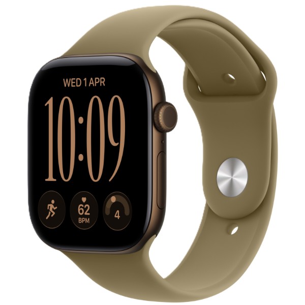 Фото - Смарт-годинник Apple Watch Series 12 GPS 42mm Dark Bronze Aluminium Case with Olive Sport Band - M/L