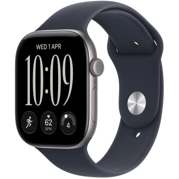 Фото - Смарт-годинник Apple Watch Series 12 GPS 42mm Space Grey Aluminium Case with Navy Blue Sport Band - M/L