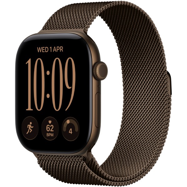 Фото - Смарт-часы Apple Watch Series 12 GPS + eSIM 46mm Dark Bronze Aluminium Case with Dark Bronze Milanese Loop - S/M