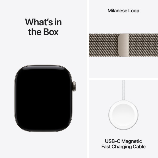 Фото - Смарт-часы Apple Watch Series 12 GPS + eSIM 42mm Natural Titanium Case with Natural Milanese Loop