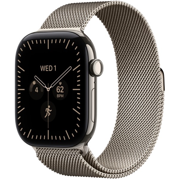 Фото - Смарт-часы Apple Watch Series 12 GPS + eSIM 42mm Natural Titanium Case with Natural Milanese Loop