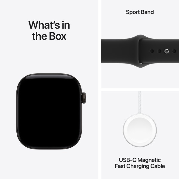 Фото - Смарт-часы Apple Watch Series 12 GPS + eSIM 42mm Black Aluminium Case with Black Sport Band - S/M