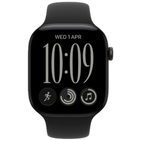 Фото - Смарт-часы Apple Watch Series 12 GPS + eSIM 46mm Black Aluminium Case with Black Sport Band - S/M