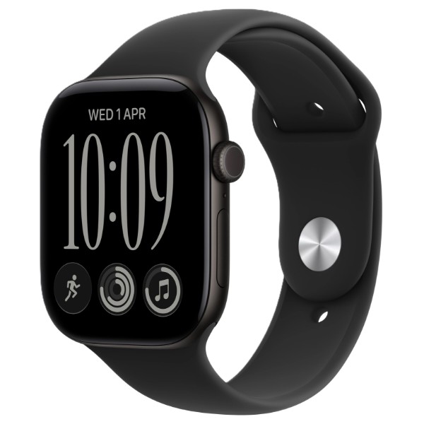 Фото - Смарт-часы Apple Watch Series 12 GPS + eSIM 46mm Black Aluminium Case with Black Sport Band - S/M