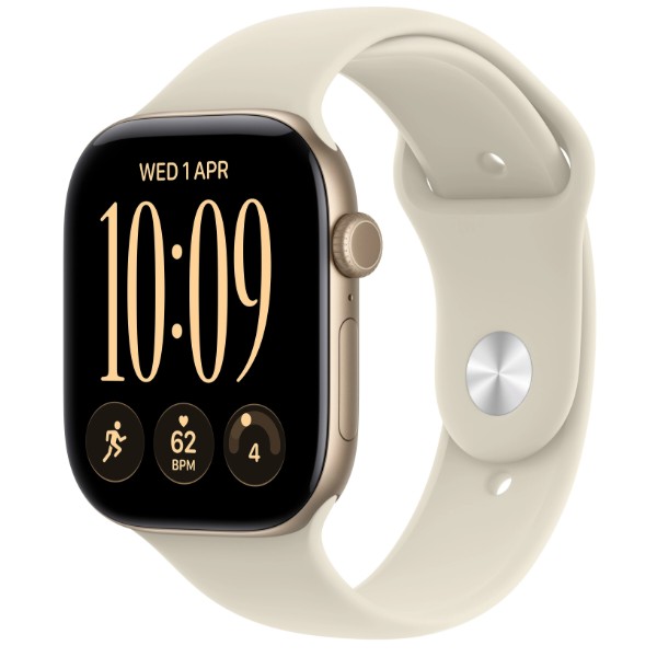 Фото - Смарт-годинник Apple Watch Series 12 GPS + eSIM 46mm Light Gold Aluminium Case with Sand Sport Band - M/L