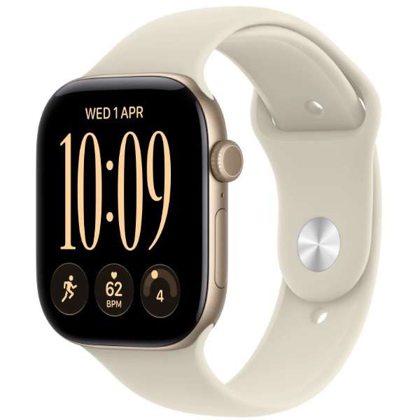 Фото - Смарт-годинник Apple Watch Series 12 GPS + eSIM 46mm Light Gold Aluminium Case with Sand Sport Band - S/M
