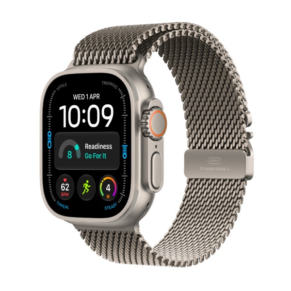 Фото - Смарт-годинник Apple Watch Ultra 4 GPS + eSIM 49mm Natural Titanium Case with Natural Titanium Milanese Loop - L