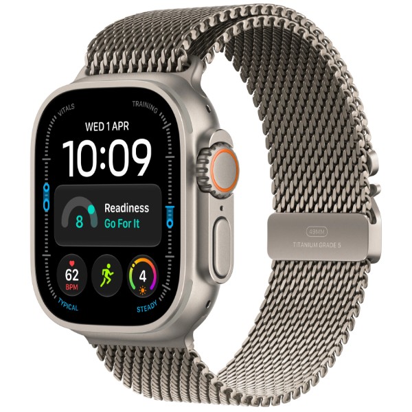 Фото - Смарт-годинник Apple Watch Ultra 4 GPS + eSIM 49mm Natural Titanium Case with Natural Titanium Milanese Loop - S