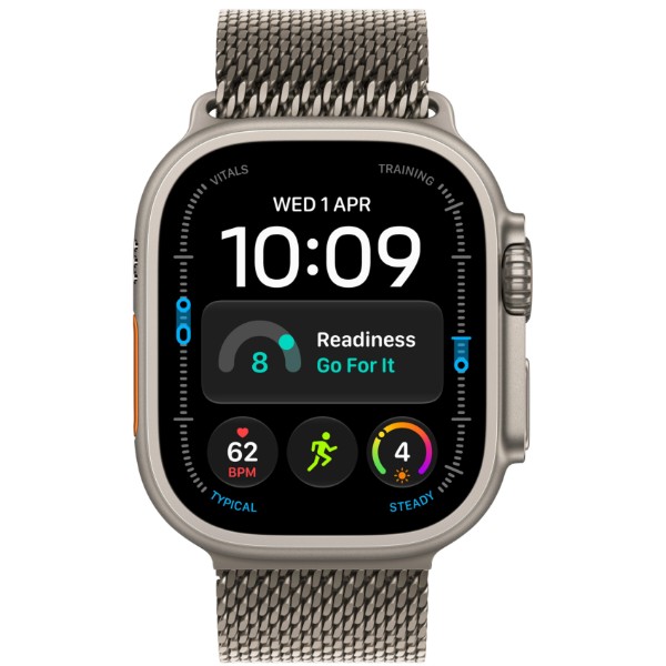 Фото - Смарт-годинник Apple Watch Ultra 4 GPS + eSIM 49mm Natural Titanium Case with Natural Titanium Milanese Loop - L