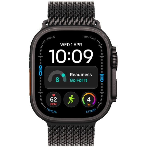 Фото - Смарт-годинник Apple Watch Ultra 4 GPS + eSIM 49mm Black Titanium Case with Black Titanium Milanese Loop - L