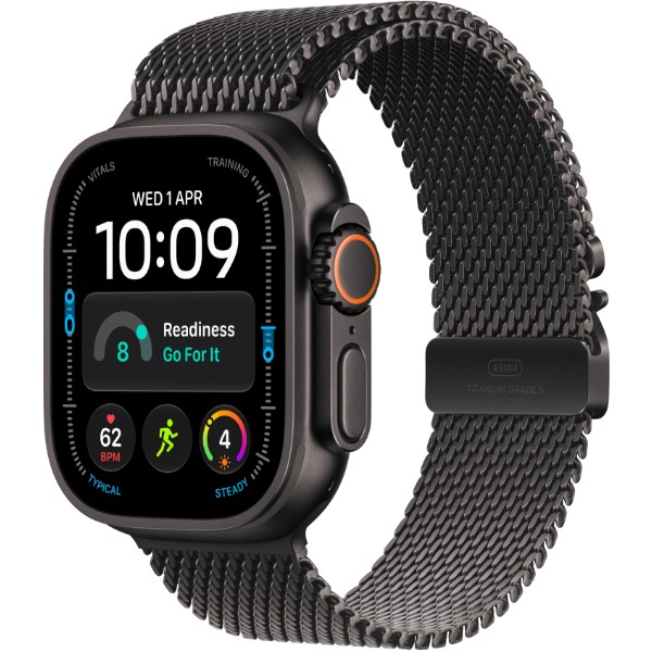 Фото - Смарт-годинник Apple Watch Ultra 4 GPS + eSIM 49mm Black Titanium Case with Black Titanium Milanese Loop - M Фото - Смарт-годинник Apple Watch Ultra 4 GPS + eSIM 49mm Black Titanium Case with Black Titanium Milanese Loop - M