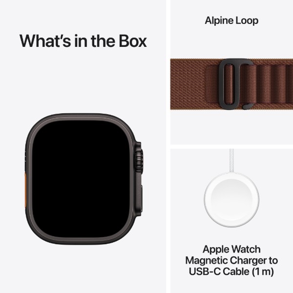 Фото - Смарт-годинник Apple Watch Ultra 4 GPS + eSIM 49mm Black Titanium Case with Burgundy Alpine Loop - M