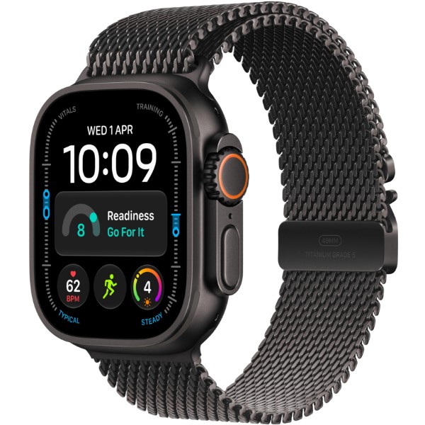 Фото - Смарт-годинник Apple Watch Ultra 4 GPS + eSIM 49mm Black Titanium Case with Black Titanium Milanese Loop - L