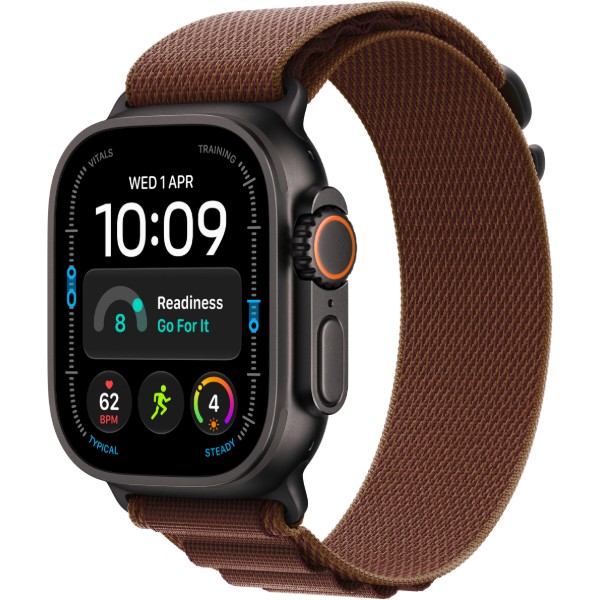 Фото - Смарт-годинник Apple Watch Ultra 4 GPS + eSIM 49mm Black Titanium Case with Burgundy Alpine Loop - S