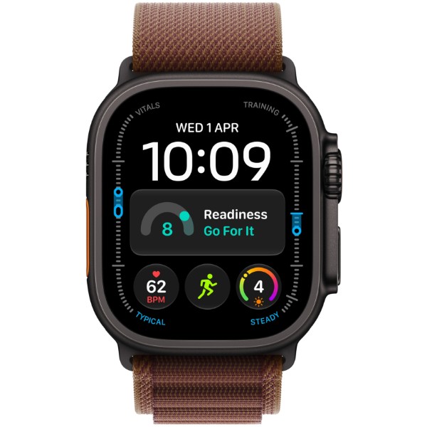 Фото - Смарт-годинник Apple Watch Ultra 4 GPS + eSIM 49mm Black Titanium Case with Burgundy Alpine Loop - M