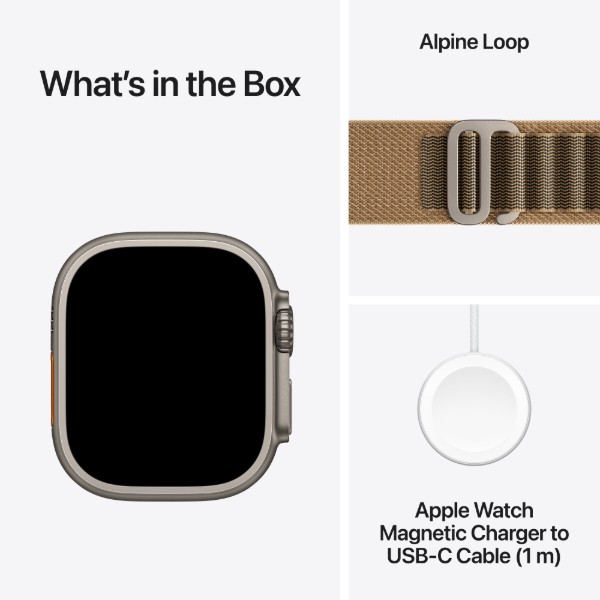 Фото - Смарт-годинник Apple Watch Ultra 4 GPS + eSIM 49mm Natural Titanium Case with Desert Alpine Loop - L