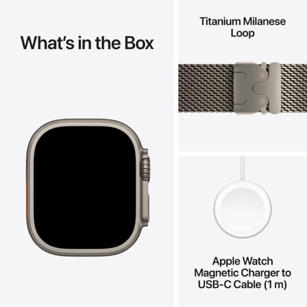 Фото - Смарт-часы Apple Watch Ultra 4 GPS + eSIM 49mm Natural Titanium Case with Natural Titanium Milanese Loop - M