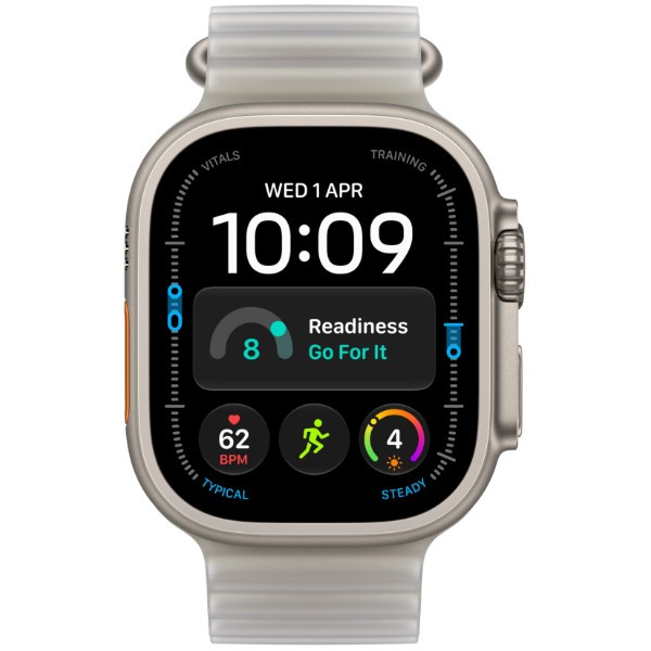 Фото - Смарт-годинник Apple Watch Ultra 4 GPS + eSIM 49mm Natural Titanium Case with Translucent Grey Ocean Band