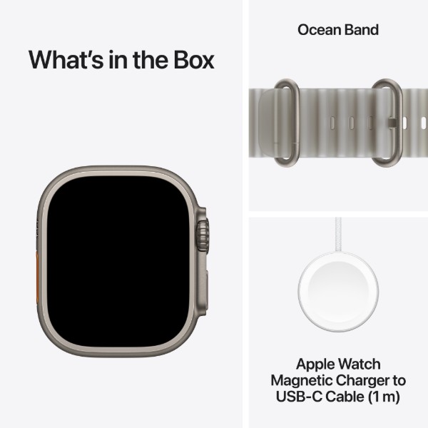 Фото - Смарт-годинник Apple Watch Ultra 4 GPS + eSIM 49mm Natural Titanium Case with Translucent Grey Ocean Band