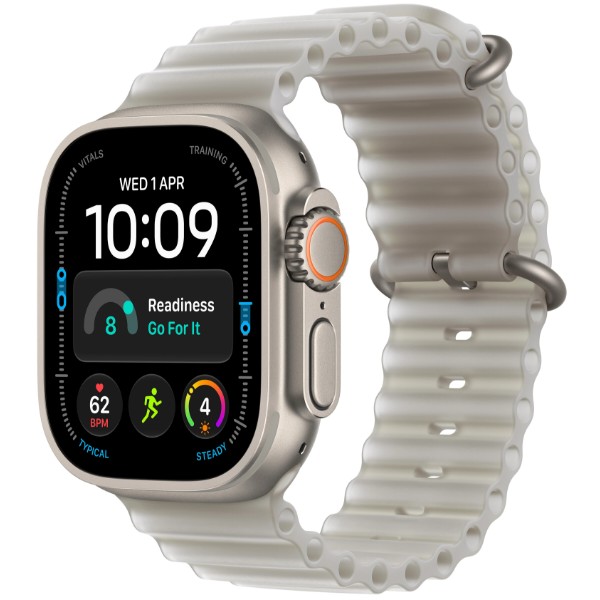 Фото - Смарт-годинник Apple Watch Ultra 4 GPS + eSIM 49mm Natural Titanium Case with Translucent Grey Ocean Band