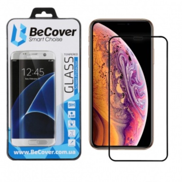 Фото - Защитное стекло для смартфона BeCover Apple iPhone X/XS Black (702622)