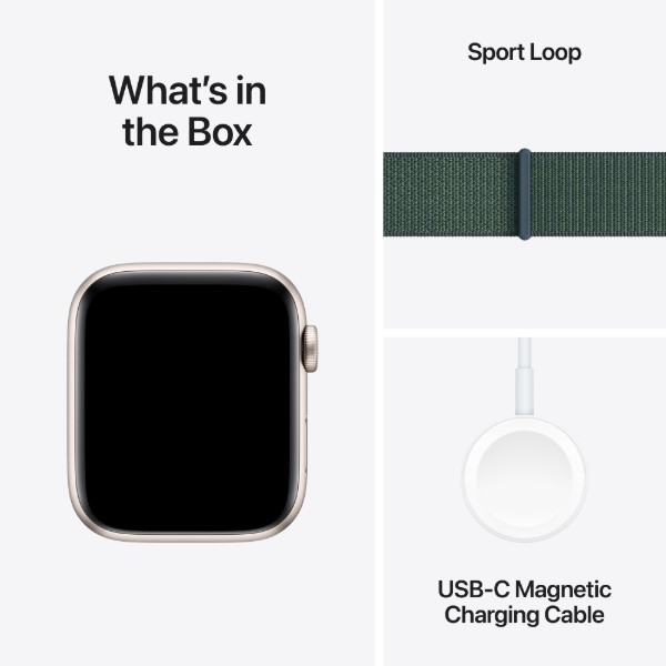 Фото - Смарт-часы Apple Watch SE GPS 44mm Starlight Aluminium Case with Lake Green Sport Loop