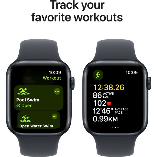 Фото - Смарт-часы Apple Watch SE GPS + eSIM 44mm Midnight Aluminium Case with Midnight Sport Band - S/M