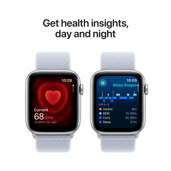 Фото - Смарт-часы Apple Watch SE GPS + eSIM 40mm Silver Aluminium Case with Blue Cloud Sport Loop