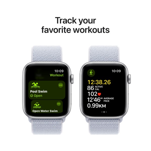 Фото - Смарт-часы Apple Watch SE GPS + eSIM 40mm Silver Aluminium Case with Blue Cloud Sport Loop