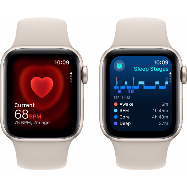 Фото - Смарт-часы Apple Watch SE GPS 40mm Starlight Aluminium Case with Starlight Sport Band - M/L