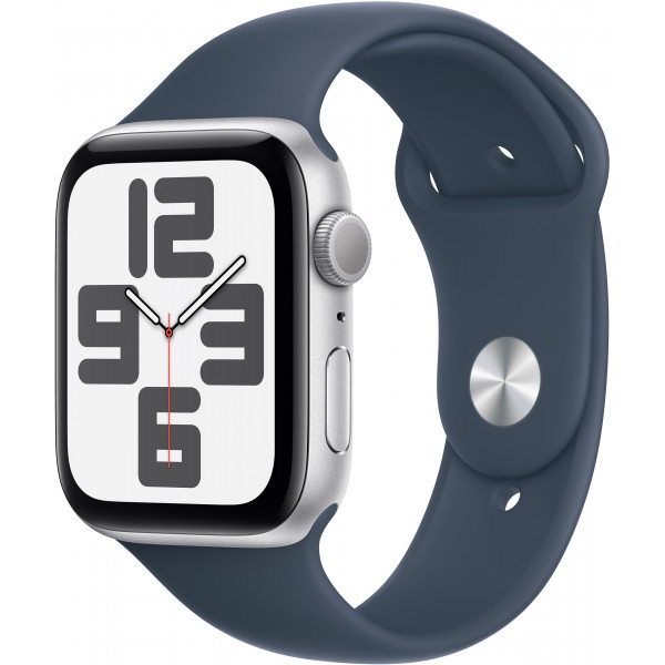 Фото - Смарт-часы Apple Watch SE GPS 44mm Silver Aluminium Case with Storm Blue Sport Band - M/L
