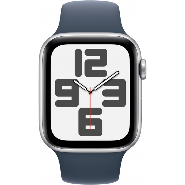 Фото - Смарт-часы Apple Watch SE GPS 44mm Silver Aluminium Case with Storm Blue Sport Band - S/M