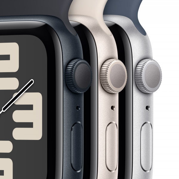 Фото - Смарт-часы Apple Watch SE GPS 44mm Silver Aluminium Case with Storm Blue Sport Band - S/M