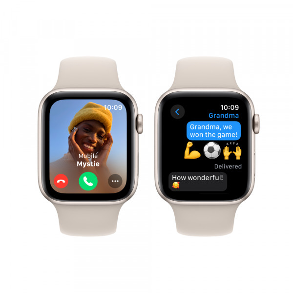 Фото - Уцінка - Смарт-годинник Apple Watch SE GPS 44mm Starlight Aluminium Case with Starlight Sport Band - M/L