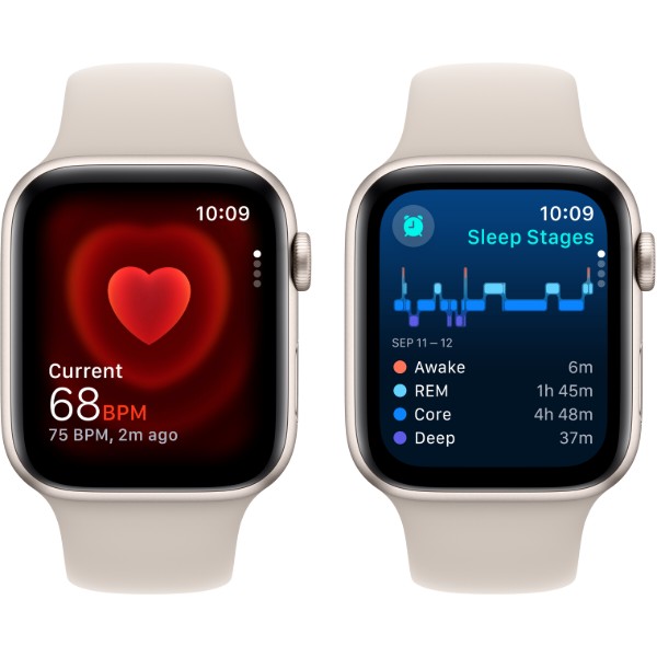 Фото - Смарт-часы Apple Watch SE GPS 44mm Starlight Aluminium Case with Starlight Sport Band - S/M