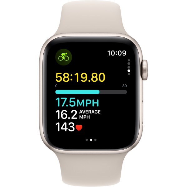 Фото - Смарт-часы Apple Watch SE GPS 44mm Starlight Aluminium Case with Starlight Sport Band - S/M