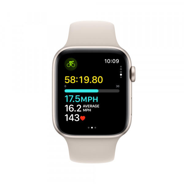 Фото - Уцінка - Смарт-годинник Apple Watch SE GPS 44mm Starlight Aluminium Case with Starlight Sport Band - M/L