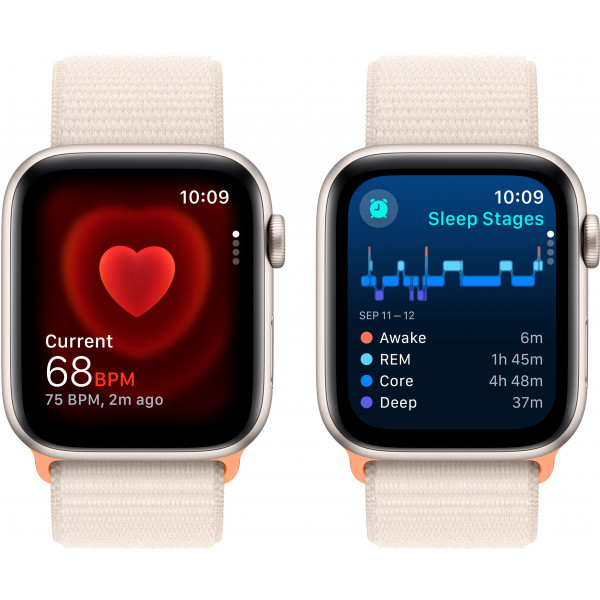 Фото - Смарт-часы Apple Watch SE GPS 44mm Starlight Aluminium Case with Starlight Sport Loop