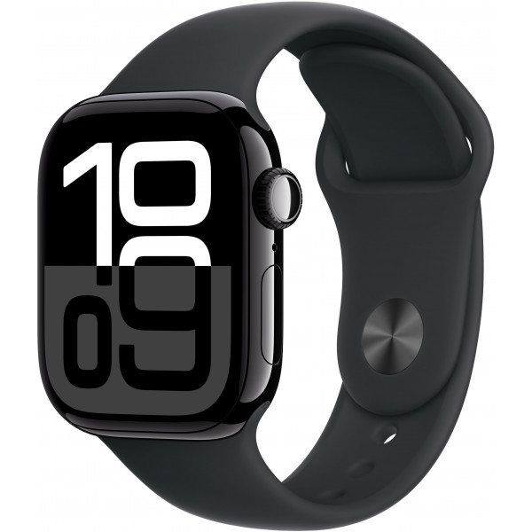 Фото - Смарт-часы Apple Watch Series 10 GPS 42mm Jet Black Aluminium Case with Black Sport Band - S/M