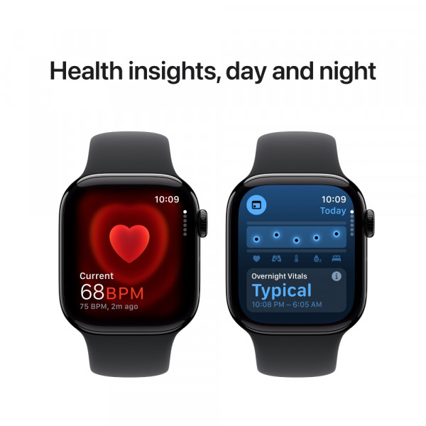Фото - Смарт-годинник Apple Watch Series 10 GPS 42mm Jet Black Aluminium Case with Black Sport Band - M/L
