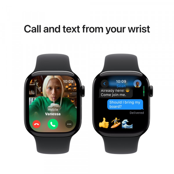 Фото - Смарт-часы Apple Watch Series 10 GPS 42mm Jet Black Aluminium Case with Black Sport Band - S/M