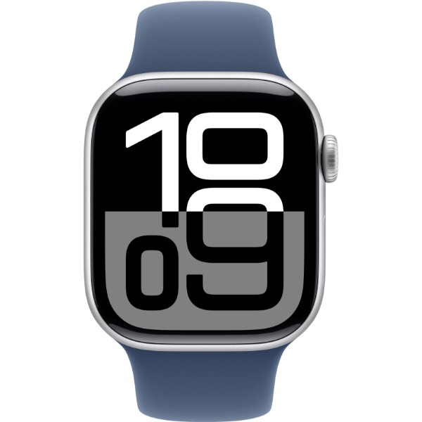 Фото - Смарт-годинник Apple Watch Series 10 GPS 42mm Silver Aluminium Case with Denim Sport Band - M/L