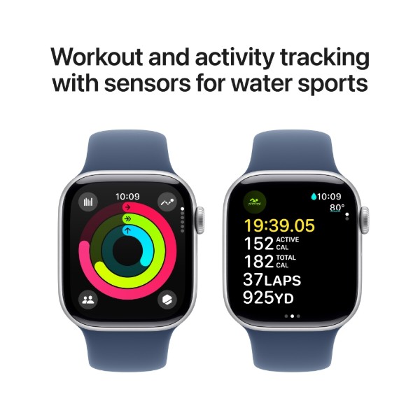 Фото - Смарт-годинник Apple Watch Series 10 GPS 42mm Silver Aluminium Case with Denim Sport Band - M/L